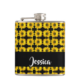 Gult solblommor på svart fickplunta