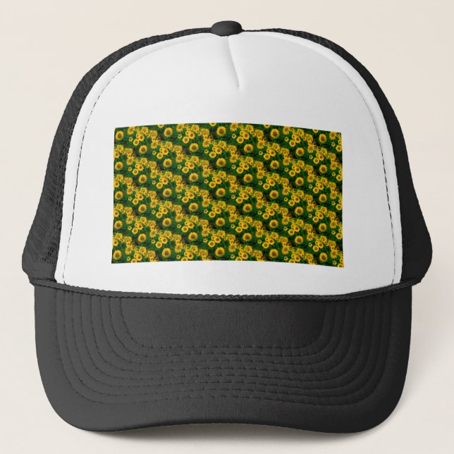gult solblommor truckerkeps (Framsida)