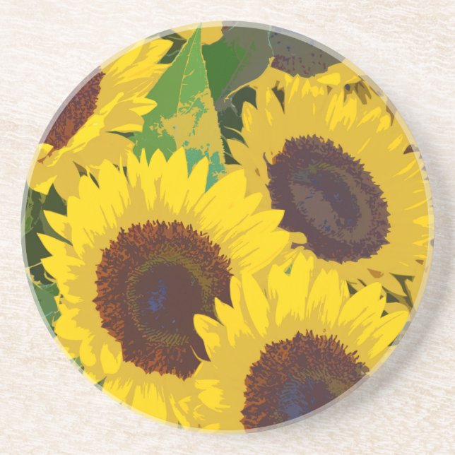 Gult Solblommor Underlägg (Framsidan)