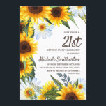 Gult Solblommor vita Daisy 21:a födelsedagen Inbjudningar<br><div class="desc">Rustisk gult och bruna solblommor och vita daisy med vacker grönt lämnar på vit 21-dagars inbjudan till kvinnofest. Kortets baksida har en gult polka punkt mönster på vitt. Kontakta oss om du behöver hjälp med anpassning eller om du vill begära matchande produkter.</div>