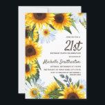 Gult Solblommor vita Daisy 21:a födelsedagen Inbjudningar<br><div class="desc">Rustisk gult och bruna solblommor och vita daisy med vacker grönt lämnar på vit 21-dagars inbjudan till kvinnofest. Kortets baksida har en gult polka punkt mönster på vitt. Kontakta oss om du behöver hjälp med anpassning eller om du vill begära matchande produkter.</div>