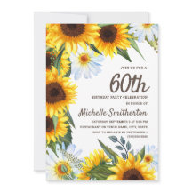 Gult Solblommor vita Daisy 60:e födelsedagen