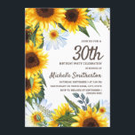 Gult Solblommor White Daisy 30års födelsedag Inbjudningar<br><div class="desc">Rustik gult och bruna solblommor och vita daisy med vacker grönt lämnar på vit 30års födelsedag-inbjudan till kvinnor. Kortets baksida har en gult polka punkt mönster på vitt. Kontakta oss om du behöver hjälp med anpassning eller om du vill begära matchande produkter.</div>