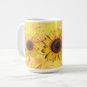 Gult Solros Art Mugg Kopp