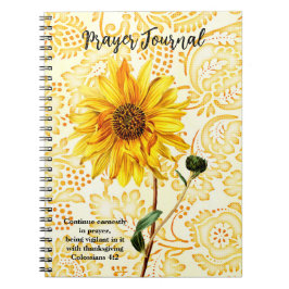 Gult Solros Art Prayer Journal Anteckningsbok