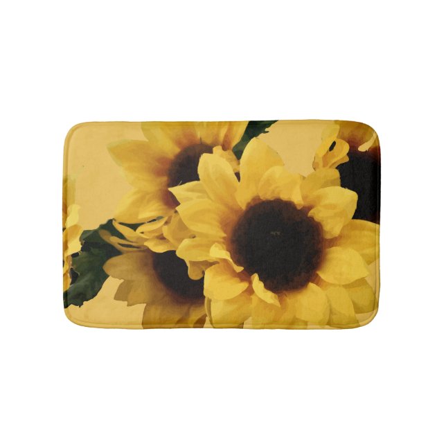 Gult Solros Bath Mat Badrumsmatta (Framsidan)