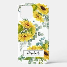 Gult Solros Blommigt OtterBox iphone case
