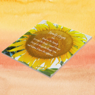 Gult Solros för den inspirationella servicenärhete Kakelplatta