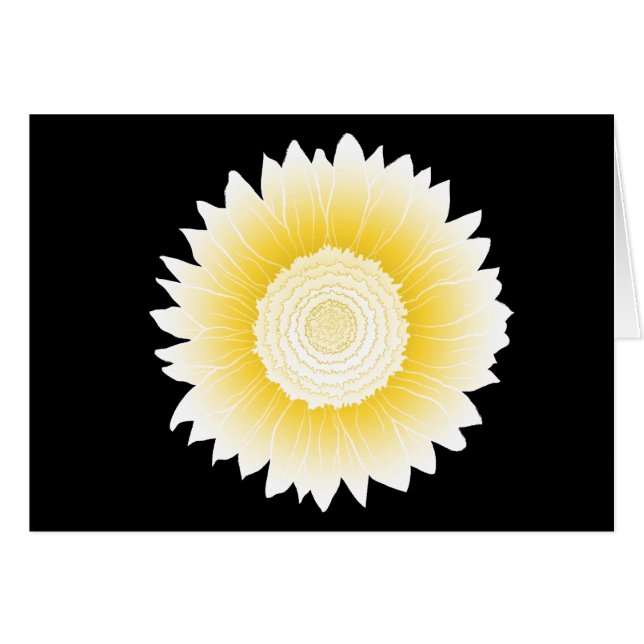 gult solros hälsningskort (Framsidan Horizontal)