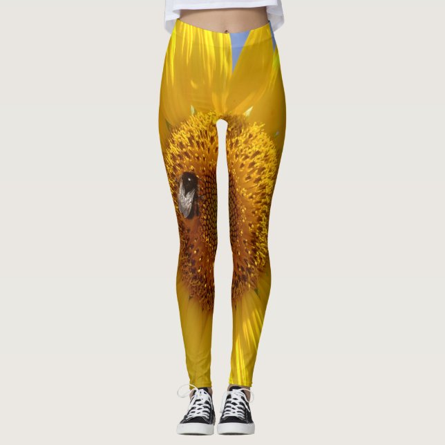 Gult Solros Leggings (Framsida)