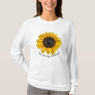 gult solros med citat t shirt