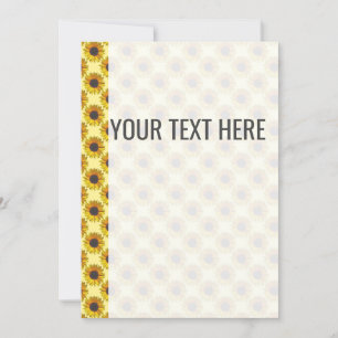 Gult Solros Mönster meddelande