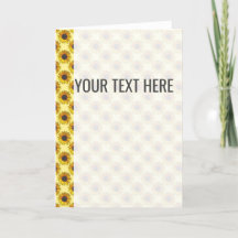 Gult Solros Mönster meddelande