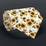 Gult Solros Mönster Neck Tie Slips<br><div class="desc">Rustiskt blommönster halsar med vattenfärgad illustration av gult solblommor med baby utandning.</div>