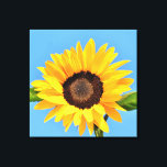 Gult Solros mot Sol på Blå himmel - Sommar Canvastryck<br><div class="desc">Gult Solros mot Sol på Blå himmel - Sommardag - Fotoblomma - Du kan också anpassa - Välj / lägg till ditt unika foto - Bild / Text - Namn / Färg / teckensnitt / Storlekt / mer - Gör Speciell gåva - Ändra storlek och flytta eller ta bort eller...</div>