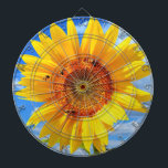 Gult Solros och Bees Dart Board Darttavla<br><div class="desc">Fotbollar med Gult Solros och Bin på Blå himmel - Sommardag - Fotoblomma - Du kan också anpassa - Välj / Lägg till ditt unika foto - Bild / Text - Namn / Färg / Storlek / mer - Gör din Speciella Dartboard Gift - Ändra storlek och flytta eller ta...</div>