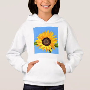 Gult Solros på Blå himmel Hoodie T Shirt