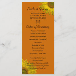 Gult Solros på Bröllopsprogrammet Orange Program