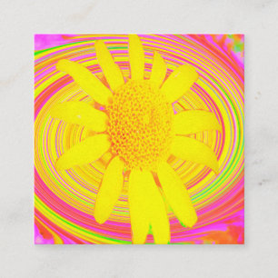 Gult Solros på en Psychedelic Swirl Rabattkort