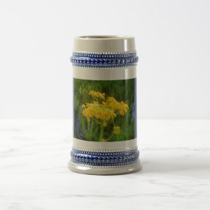 Gult Solros Reflection Blue Stein Vatten Sejdel