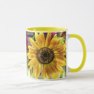 Gult Solros Ringer Mugg