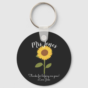 Gult solros som hjälper mig att växa nyckelring