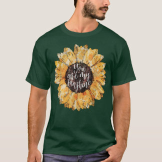Gult Solros, vattenfärg, söt, sol, blomma T Shirt