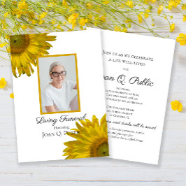Gult Solrosblommor Blommar som lever begravt Party Inbjudningar