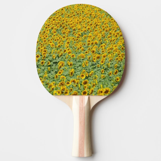Gult solrosfält pingisracket (Framsidan)
