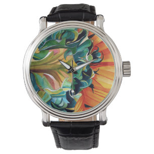 Gult Solrosfärgsoriginalfärgning Armbandsur