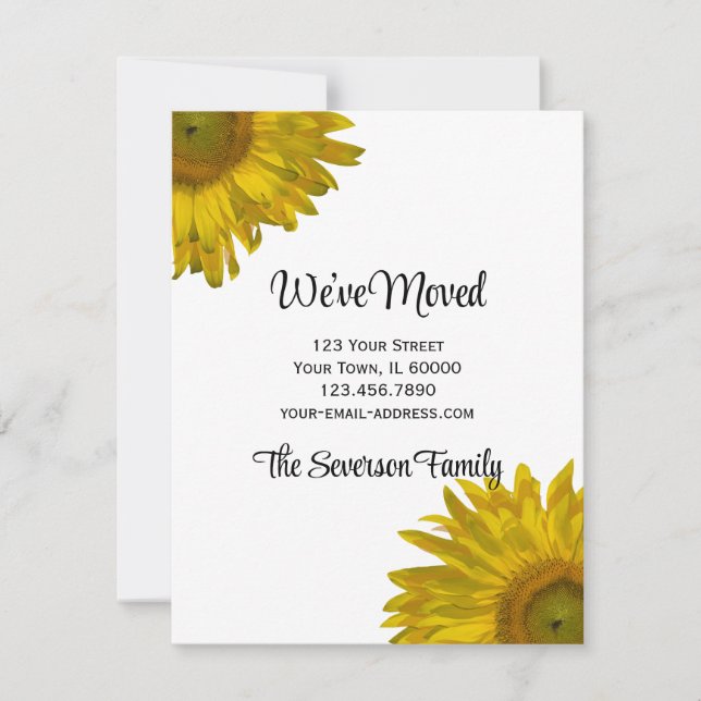 Gult Solrosförändring i tillkännagivanden från Adr Meddelande (Framsida)