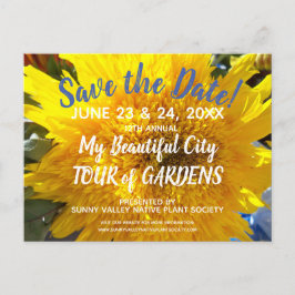 Gult Solrosfoto Garden Tour Spara datum Inbjudan Vykort