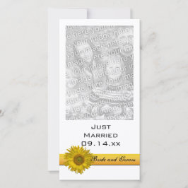 Gult Solrosfoto Rand Ny gifta Meddelande