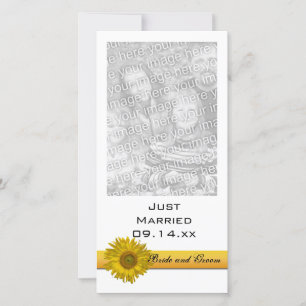 Gult Solrosfoto Rand Ny gifta Meddelande