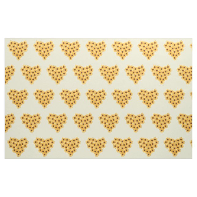 Gult solrosor på gult av blek tyg (Fat Quarter)