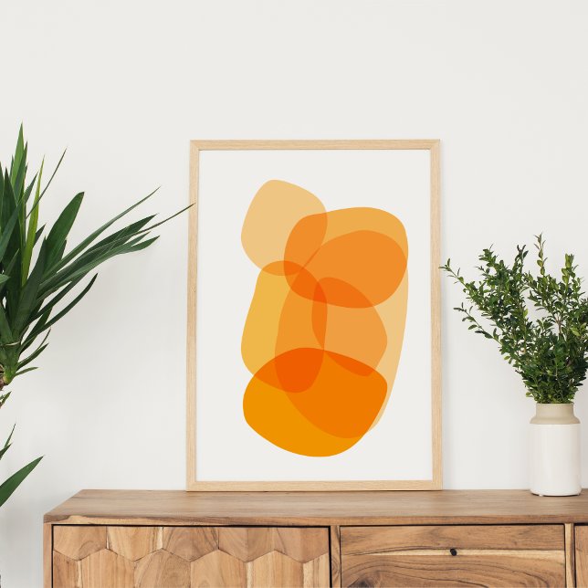 Gult Solskensformade former Abstrakt Art Design Poster (Skapare uppladdad)