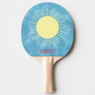 Gult Solskin i Blå himmel eget namn Pingisracket
