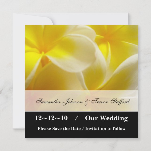 Gult Sommar spara datumet (Framsida)