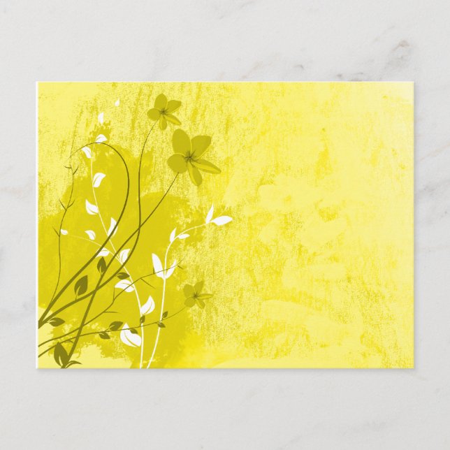 gult sommarblommor vykort (Framsida)