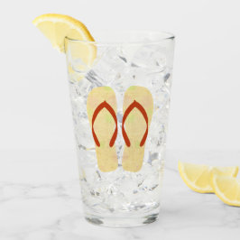Gult Sommarsandaler, flip-flop Glaskopp