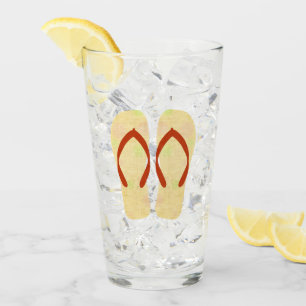 Gult Sommarsandaler, flip-flop Glaskopp