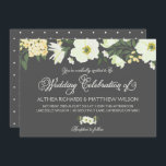 Gult Söt Anemones Blommigt Bröllbjudan Inbjudningar<br><div class="desc">Anpassadets bröllopsinbjudan med gult och vit anemon på grått bakgrund,  perfekt för sommar och vår bröllop. Det här är en del av en bröllop-svit - matchande artiklar finns tillgängliga.</div>