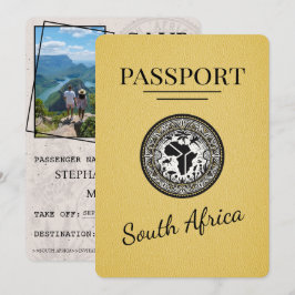 Gult South Afrika Passport Spara Datumet