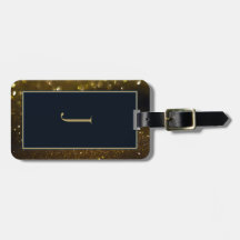 Gult Sparkles Luggage Tag