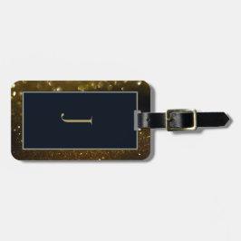 Gult Sparkles Luggage Tag Bagagebricka