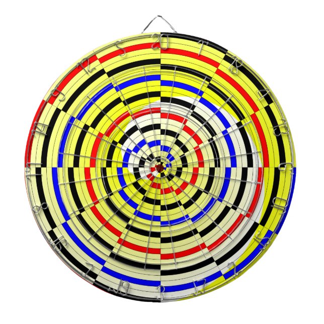 Gult Spiral av Kenneth Yoncich Darttavla (Framsidan)