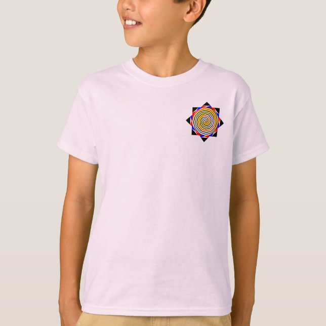 Gult Spiral av Kenneth Yoncich Tee Shirt (Framsida)