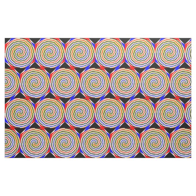 Gult Spiral av Kenneth Yoncich Tyg (Fat Quarter)