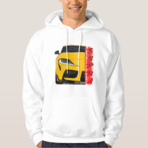 gult sportbil hoodie