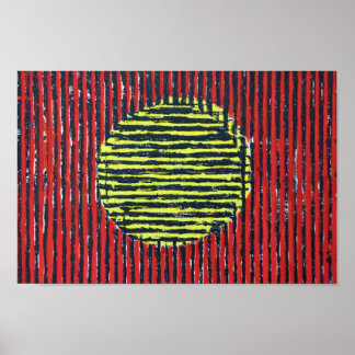 Gult Spot modern, abstrakt, konst poster